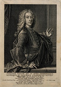John Taylor. Line engraving by J. B. Scotin after P. Ryche.