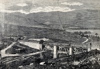 Aqueduct at Culegarton, near Loch Ard. Wood engraving.