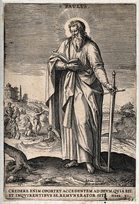 Saint Paul. Engraving by A. Collaert.