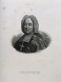 Henri François Xavier de Castelmoron Belsunce. Line engraving by F. J. Dequevauviller.
