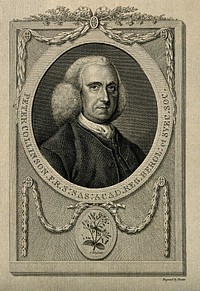 Peter Collinson. Line engraving by T. Trotter, 1783.