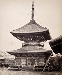 The Temple of Kamakura, Japan. Photograph by Felice Beato, ca. 1868.