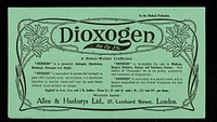 Dioxogen : a Redeal-Walker coefficient.