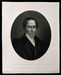 Gideon Algernon Mantell. Mezzotint by W. T. Davey after P. A. T. Senties after J. Mayall.
