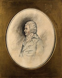 Hugh Downman. Drawing in coloured chalks attributed to J. Downman, 1794.