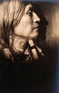 A Jicarilla Indian Chief, in ceremonial dress, North America. Photograph by Edward S. Curtis, 1904.