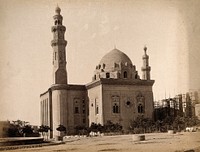 The Sultan Hassan mosque, Cairo, Egypt. Photograph by Pascal Sébah , ca. 1870.