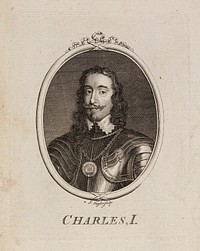 King Charles I. Engraving by J. Taylor after A. van Dyck.