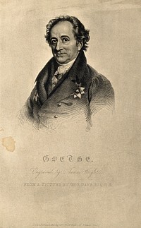 Johann Wolfgang von Goethe. Stipple engraving by T. Wright, 1821, after G. Dawe, 1819.