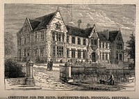 Institution for the Blind, Sheffield, Yorkshire. Wood engraving.