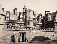 Hôtel de Cluny, Paris: exterior. Photograph by Achille Quinet, ca. 1870.