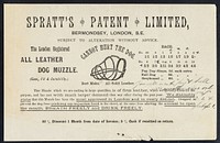 The London registered all leather dog muzzle : (ease, fit & durability) : cannot hurt the dog : best make : all solid leather... / Spratt's Patent Limited.