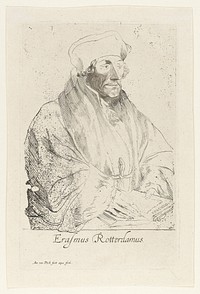 Desiderius Erasmus. Etching by A. van Dyck.