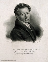 Carl Friedrich Trinks. Lithograph by G. Schlick.