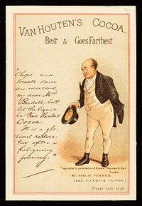 Van Houten's cocoa : best and goes farthest... : Mr. Samuel Pickwick / C.J. van Houten & Zoon.