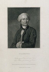 Jean le Rond d'Alembert. Stipple engraving by W. Hopwood after M. de la Tour.