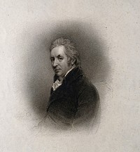 Sir Thomas Bernard. Stipple engraving by C. Picart, 1815, after J. or T. Wright after J. Opie.