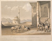 Janina, Albania (subsequently Greece): the seraglio and tomb of Ali Pasha. Colour lithograph after G.D. Beresford, 1855.