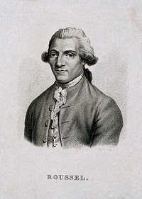 Pierre Roussel. Stipple engraving by C.A. Forestier.