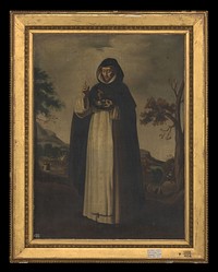 Saint Luis Beltrán. Oil painting after F. Zurbarán.
