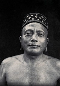 Sarawak: Tama Bulan, a Kenyah chief. Photograph.