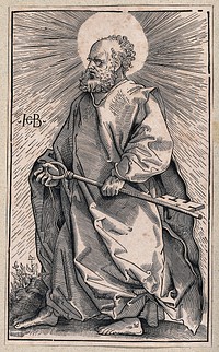 Saint Peter. Woodcut after H. Baldung Grien.