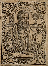 Jan (Jean) Taisnier. Woodcut, 1562.