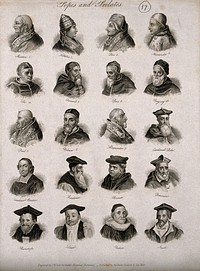 Popes and other churchmen: twenty portraits. Engraving by J.W. Cook, 1825.