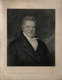 Alexander Manson. Lithograph by M. Gauci after T. Barber.