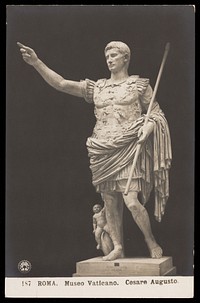 Augustus Caesar. Photographic postcard, 190-.