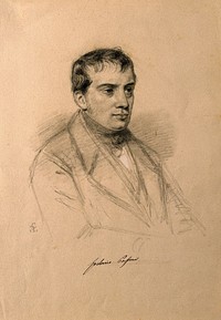 Lodovico Pasini. Pencil drawing by C. E. Liverati, 1841.