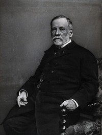 Louis Pasteur. Photogravure after Pierre Petit.
