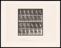 A man walking. Collotype after Eadweard Muybridge, 1887.