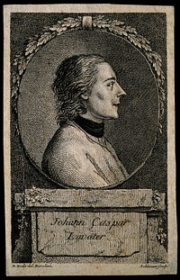 Johann Caspar Lavater. Etching by J. Schleuen after B. Rode.