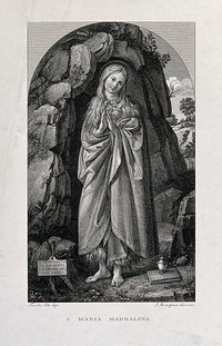 Saint Mary Magdalen. Engraving by F. Rosaspina after Timoteo Viti.