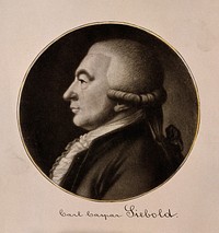 Karl Kaspar von Siebold. Mezzotint by J. E. Haid after L.H. Hessel.