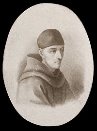 Fr Bernardino de Sahagún. Photograph after lithograph.