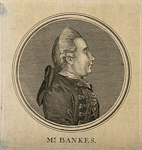 Sir Joseph Banks. Line engraving.