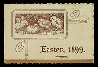Easter, 1899 : F. Monk begs to announce that he is providing for Easter comsumption several very choice consignments of English lamb direct from the farms at Wallingford, Chichester and Bridewater / F. Monk, London Road, Kingston-on-Thames.