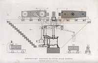 Machinery: a double-action steam hammer. Engraving by J. W. Lowry.