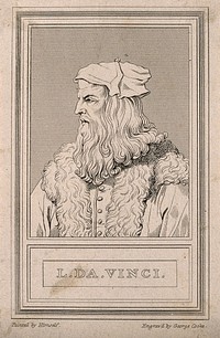 Leonardo da Vinci. Line engraving by G. Cooke.