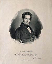 Moritz Ernst Adolph Naumann. Lithograph by A. Hohneck, 1840.