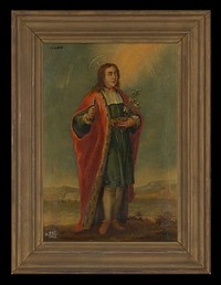Saint Cosmas or Saint Damian. Oil painting by a Spanish painter (Granada), 18th century.