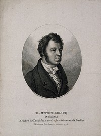 Eilhard Mitscherlich. Stipple engraving by A. Tardieu, 1824, after himself.