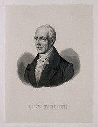 Giovanni Targioni-Tozzetti. Line engraving.