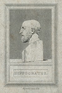 Hippocrates. Line engraving by G. Cooke.