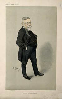 Sir Thomas Barlow. Colour offset lithograph after Sir L. Ward [Spy].