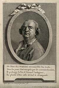 Giuseppe Balsamo Cagliostro. Line engraving by C. Guérin, 1781, after himself.