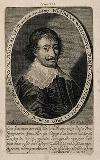 Hendrik Welmann. Line engraving by S. à Lamsweerde, 1654, after himself.