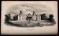 The Orphan Hospital, Dean. Line engraving by W.H. Lizars after W. Banks.